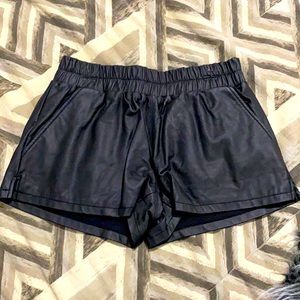 Rachel Rachel Roy Black Faux Leather Short